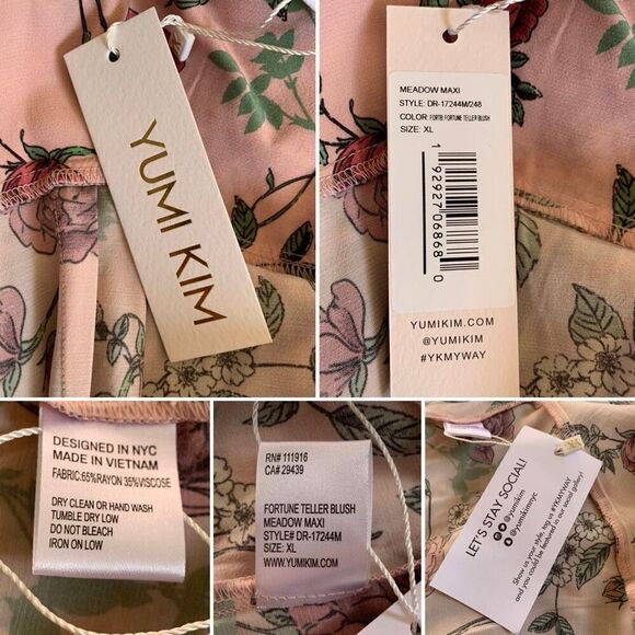 Yumi Kim Meadow Wrap Maxi Dress in Fortune Teller Blush Size XL - Picture 11 of 12